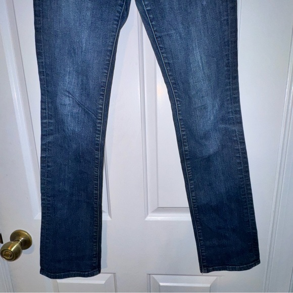 7 For All Mankind 7FAM Dark Blue indigo Straight Leg Jeans 24 - Picture 6 of 11